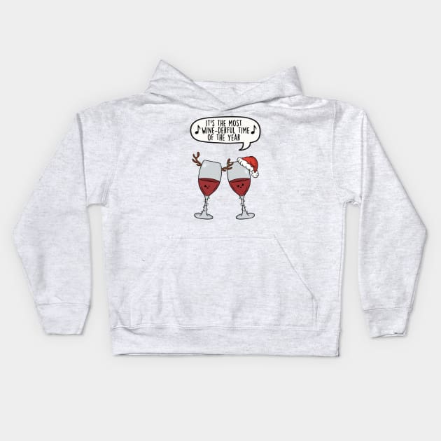 It's the most wine-derful time of the year Kids Hoodie by LEFD Designs
